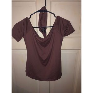 Short sleeved off the shoulder top